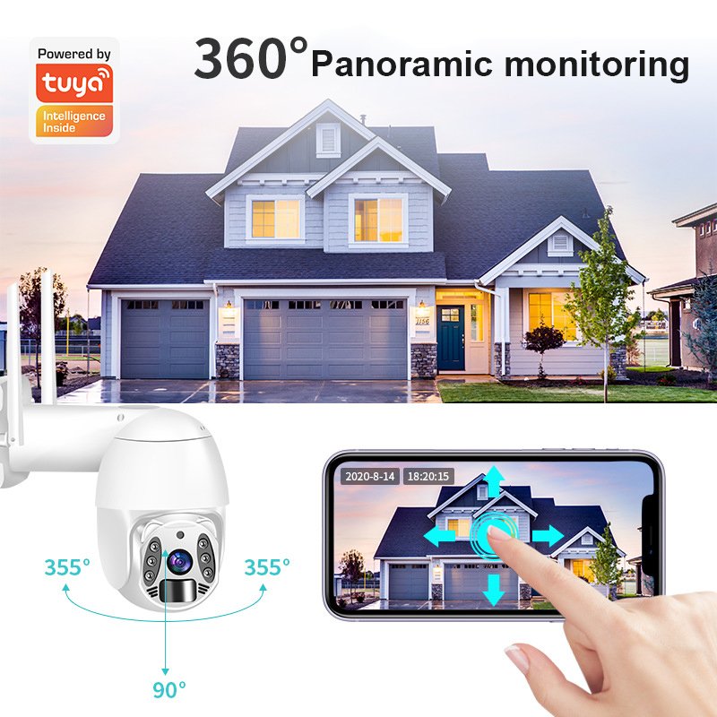 Hot Sale Q6 HD 1080P PTZ Solar Camera Outdoor Tuya 4G Wifi Smart Home Security Low Power IP CCTV Wireless Surveillance Camera