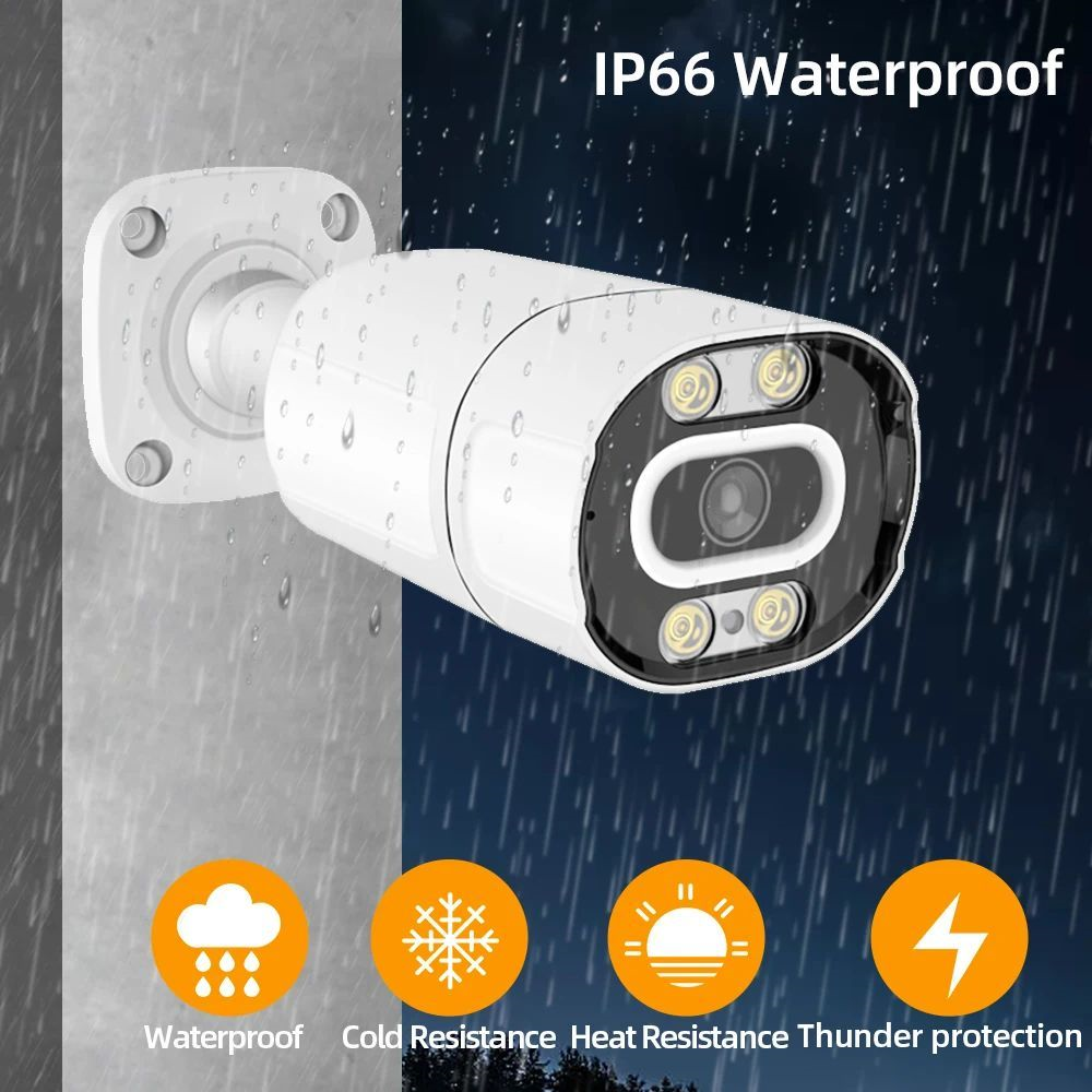 ICsee 4MP 8MP 6ch Camera 4CH 4K POE NVR CCTV Kit 8MP Outdoor POE ip Cameras kit IP66 Waterproof Bullet IP Camera CCTV System
