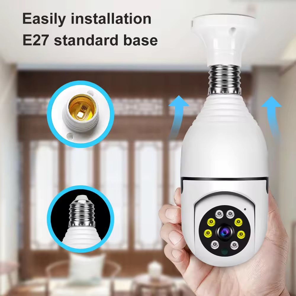 2MP Bulb IP WiFi Camera Indoor Video Surveillance Security protection baby Monitor Full Color Night Vision V380 ptz camera