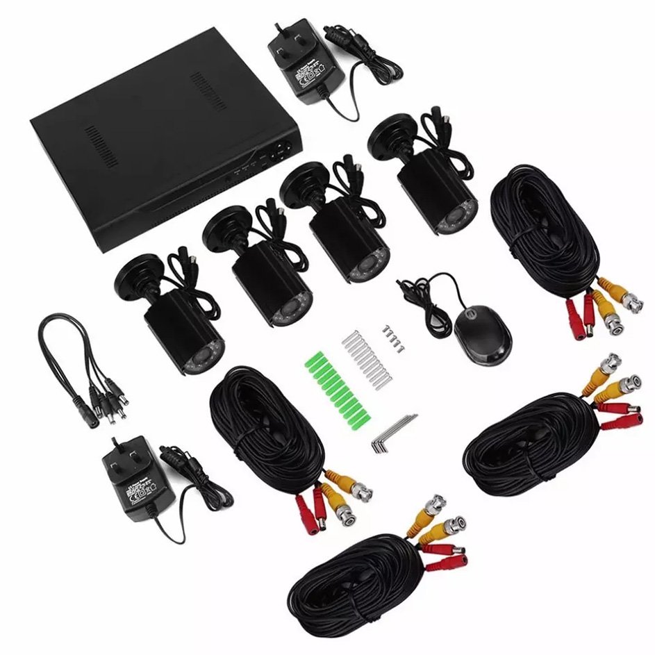 Cheap 4 Hd Camera 4Ch Camara Cctv Outdoor Full Set Dvr And Camera Kit