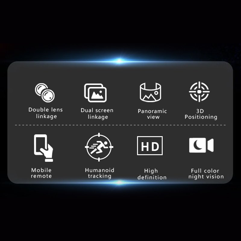 Q821 Wifi Camera PTZ Outdoor Human Detection Two-Way Audio Wireless Color Night Vision CCTV Security Camera Carecam Pro Camera