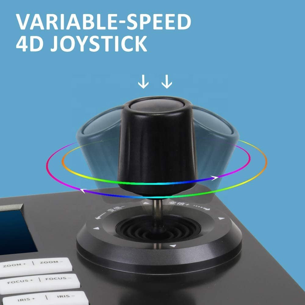 color screen display decode function CCTV camera joystick panels IP PTZ keyboard controller