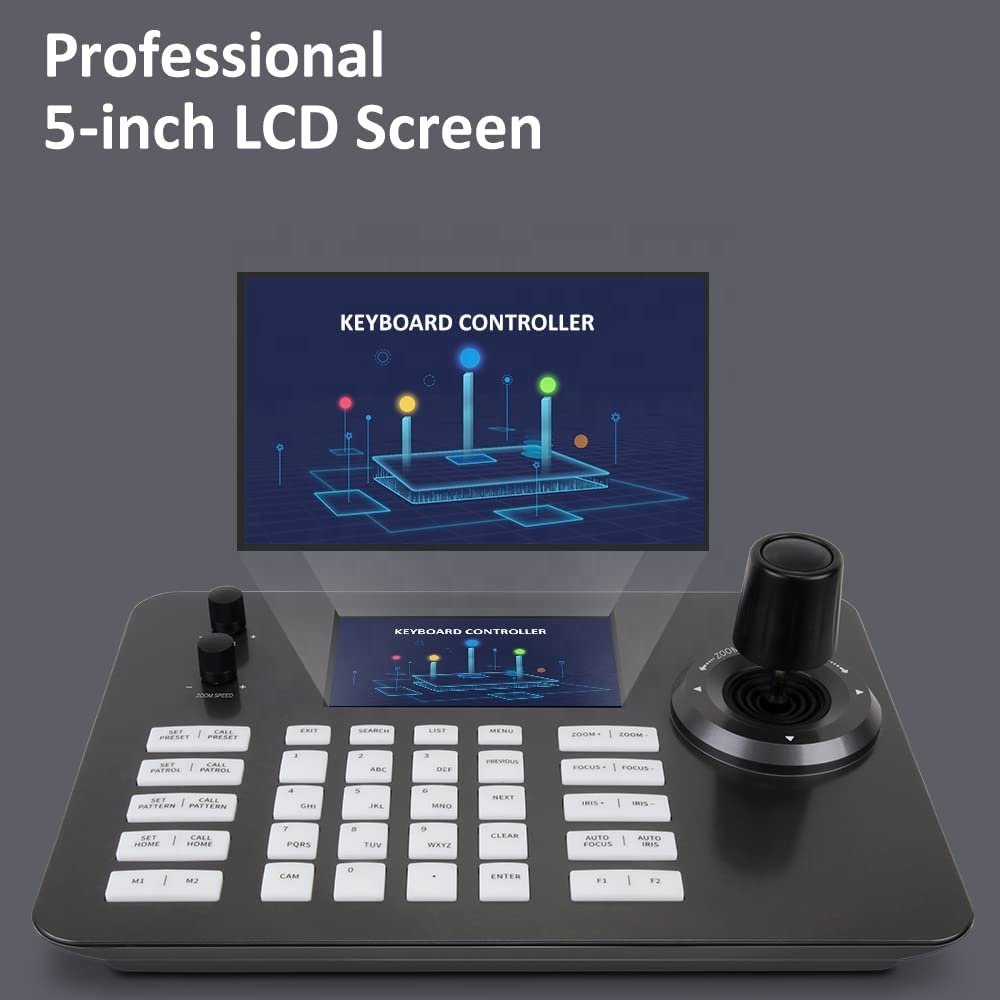 color screen display decode function CCTV camera joystick panels IP PTZ keyboard controller