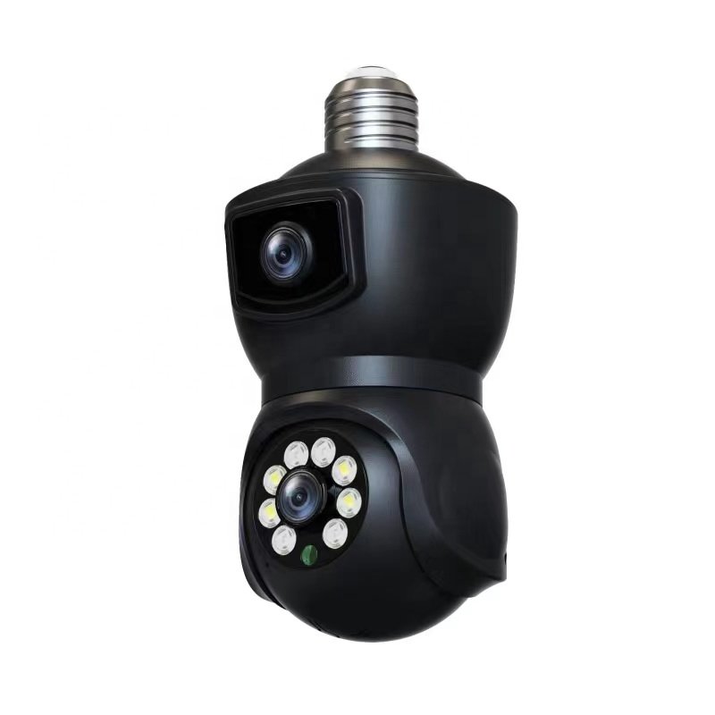 E 9 light-bulb Type Dual-lens Surveillance Camera 1080p Full HD E27 Wifi Camera Security Dome Camera