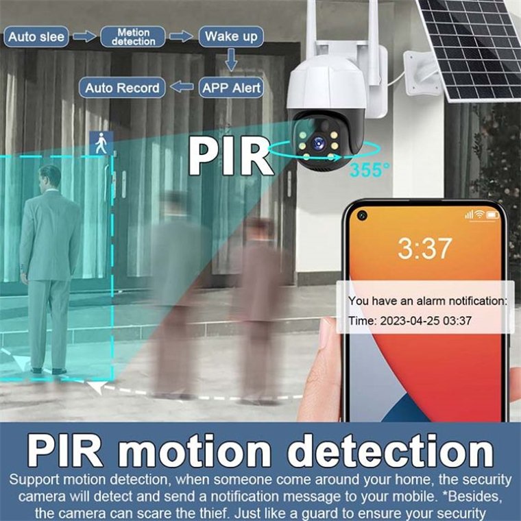 Rscamtom 3MP Outdoor Camera for Campus Surveillance Audio Motion Detection Security Camera for Environmental Monitoring