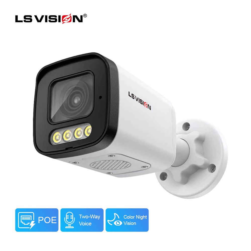 LS VISION IP Projct CCTV 8mp Bullet Camera Two-way Voice Humanoid Detection 4mp wifi Surveillance Cameras FullColor Night Vision