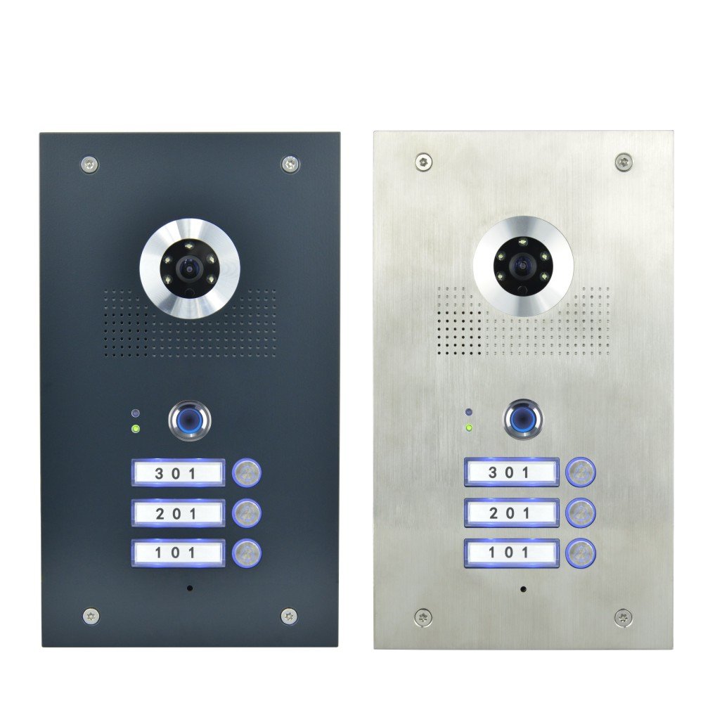 7" wifi monitor and Fingerprint unlocking panel with wide view angle 170 for 2-wire BUS WIFI building video intercom system