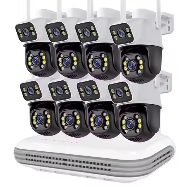 Icsee Xmeye 6MP 8CH Wireless Home Security Camera System - WiFi PTZ Network NVR Kit, CCTV Camera Kit