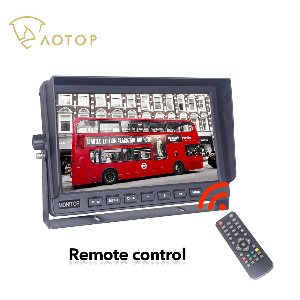 10.1" 8Ch Video HD Monitor Vehicle All-round Blind Zone Monitoring+In-Car Safety Surveillance 8 Split View Rear View Bus Monitor