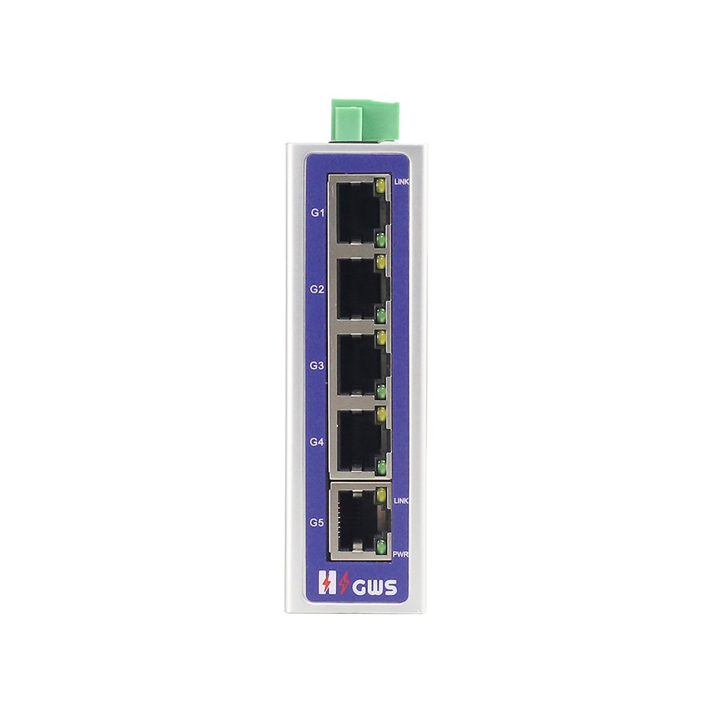 24V/24W Outdoor Full Gigabit Ethernet Network Industrial Switch suitable for High Temperature with 5 Gigabit port