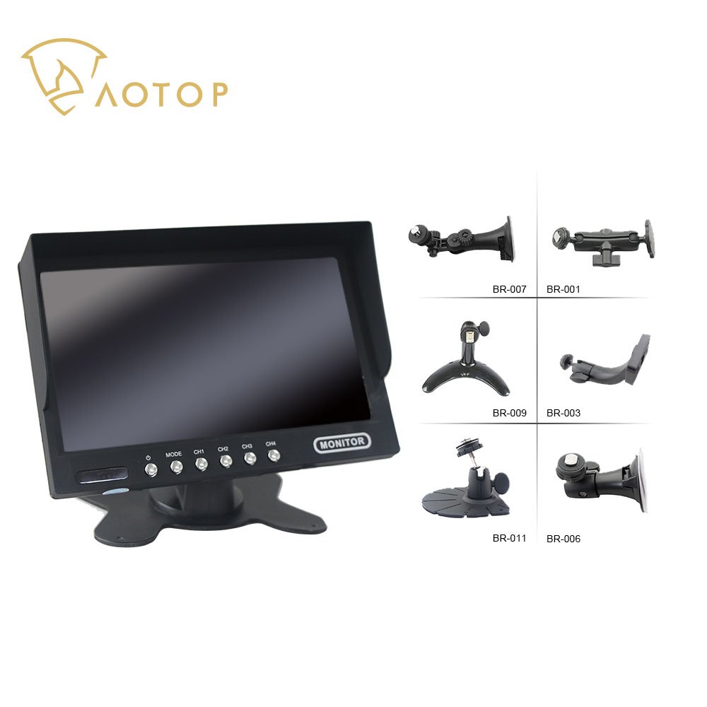 Truck 7 Inch Quad View Reverse Monitor Truck Blind Spot Assistant System Vehicle Video Surveillance Terminal Rear View Monitor