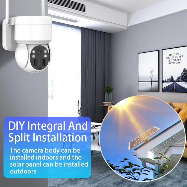 Icsee Tuya Security System Wireless Outdoor Ip Cctv Network Battery Panel Power Sd Card Camera Solar With Battery