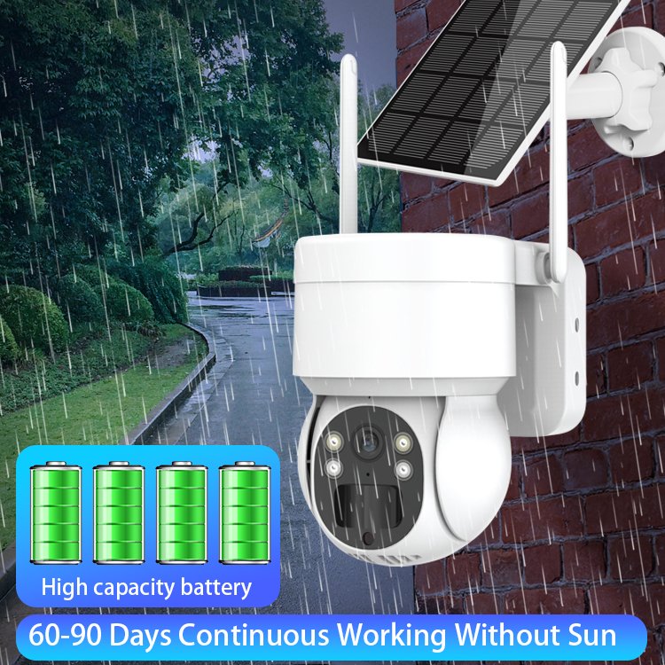Icsee Tuya Security System Wireless Outdoor Ip Cctv Network Battery Panel Power Sd Card Camera Solar With Battery