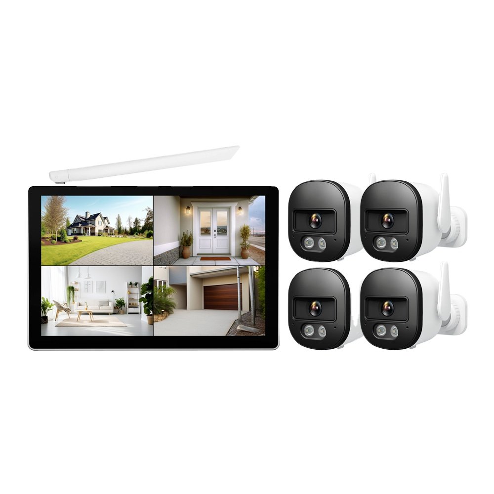 5MP NVR Kit IP CCTV Camera 4 Channel Ahd Dvr Kit Simulates Home Security Camera System Wireless With Screen For Outdoor