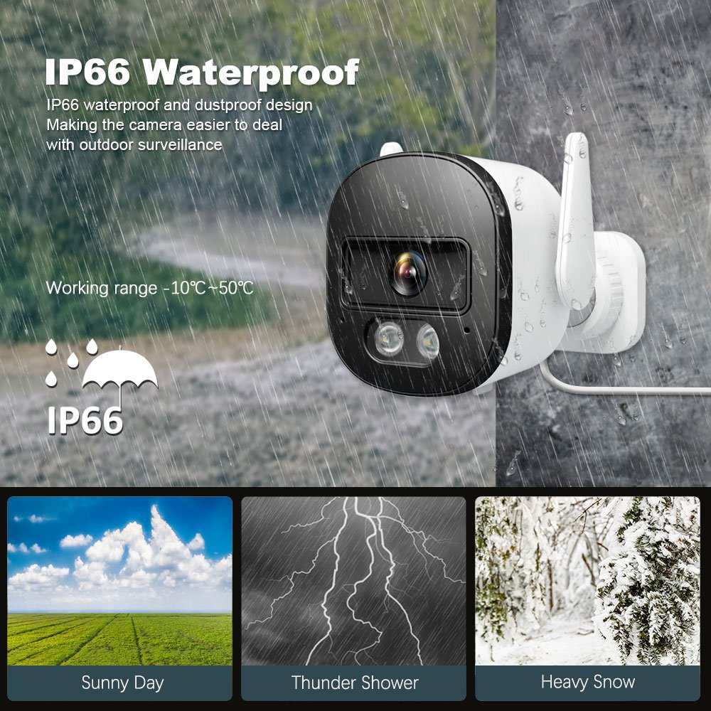 5MP NVR Kit IP CCTV Camera 4 Channel Ahd Dvr Kit Simulates Home Security Camera System Wireless With Screen For Outdoor