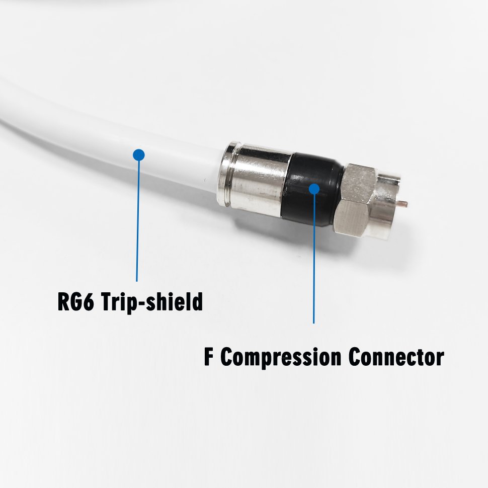 RG6 Patch Cord CAMERA CCTV/CATV system Broadband Coax Dual-Shielding with PVC/PE/LSZH jacket coaxial cable