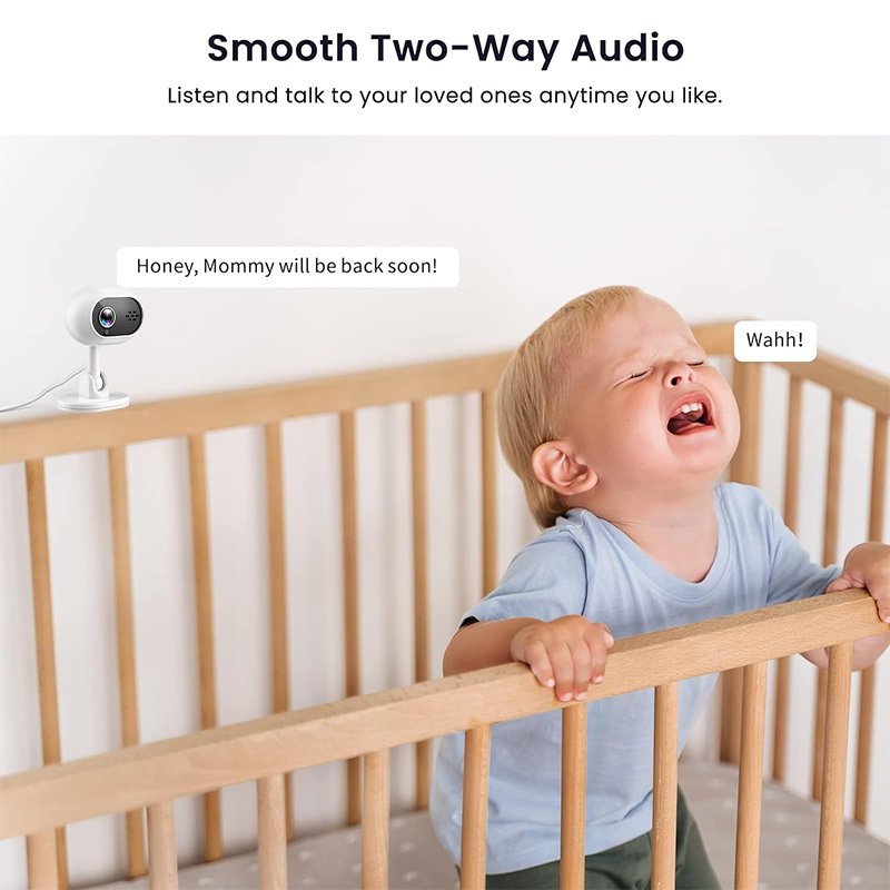 2024 A4 New 1080P Wifi Baby Monitoring Camera Night Vision Motion Detection Alarm Intercom Camera system for Home Bedroom Baby