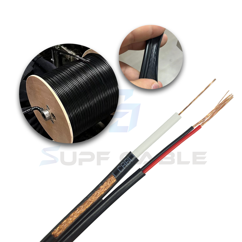 High Quality Hot Sale RG59 Cable With Power For CCTV Security System 305M Extension OEM RG6 Cable 75 Ohm Extension