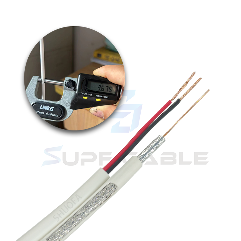 High Quality Hot Sale RG59 Cable With Power For CCTV Security System 305M Extension OEM RG6 Cable 75 Ohm Extension