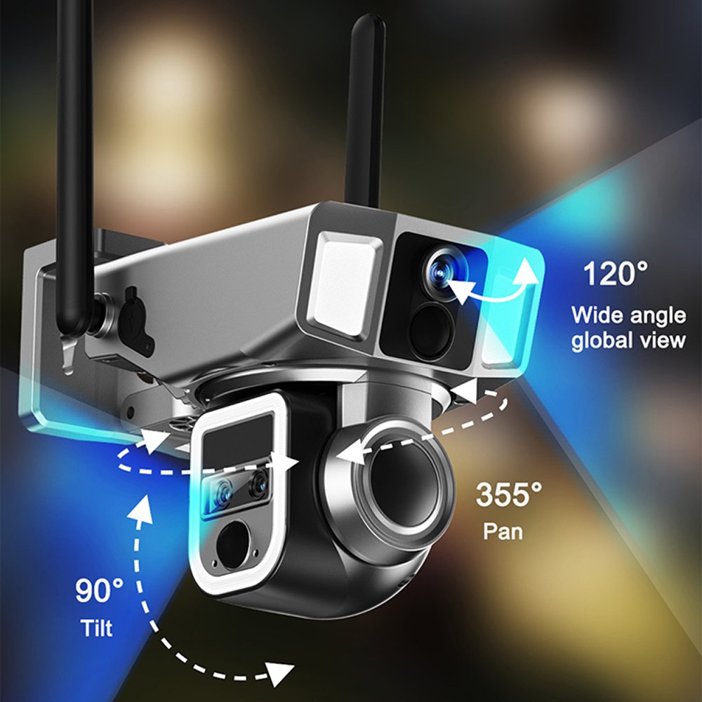 High Quality Ip66 4MP 4G WiFi 10x Zoom Security Solar Camera Cctv Camera System Outdoor Wireless 4g Ptz Camera Y7A