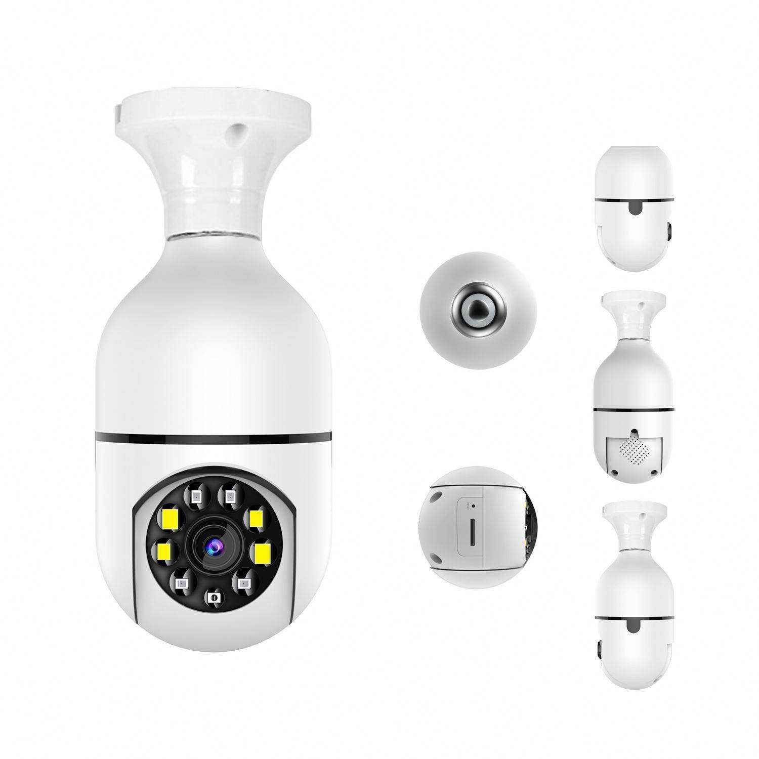 Smart Home Security System Wireless Night Surveillance Remote View Security Light Bulb Camera