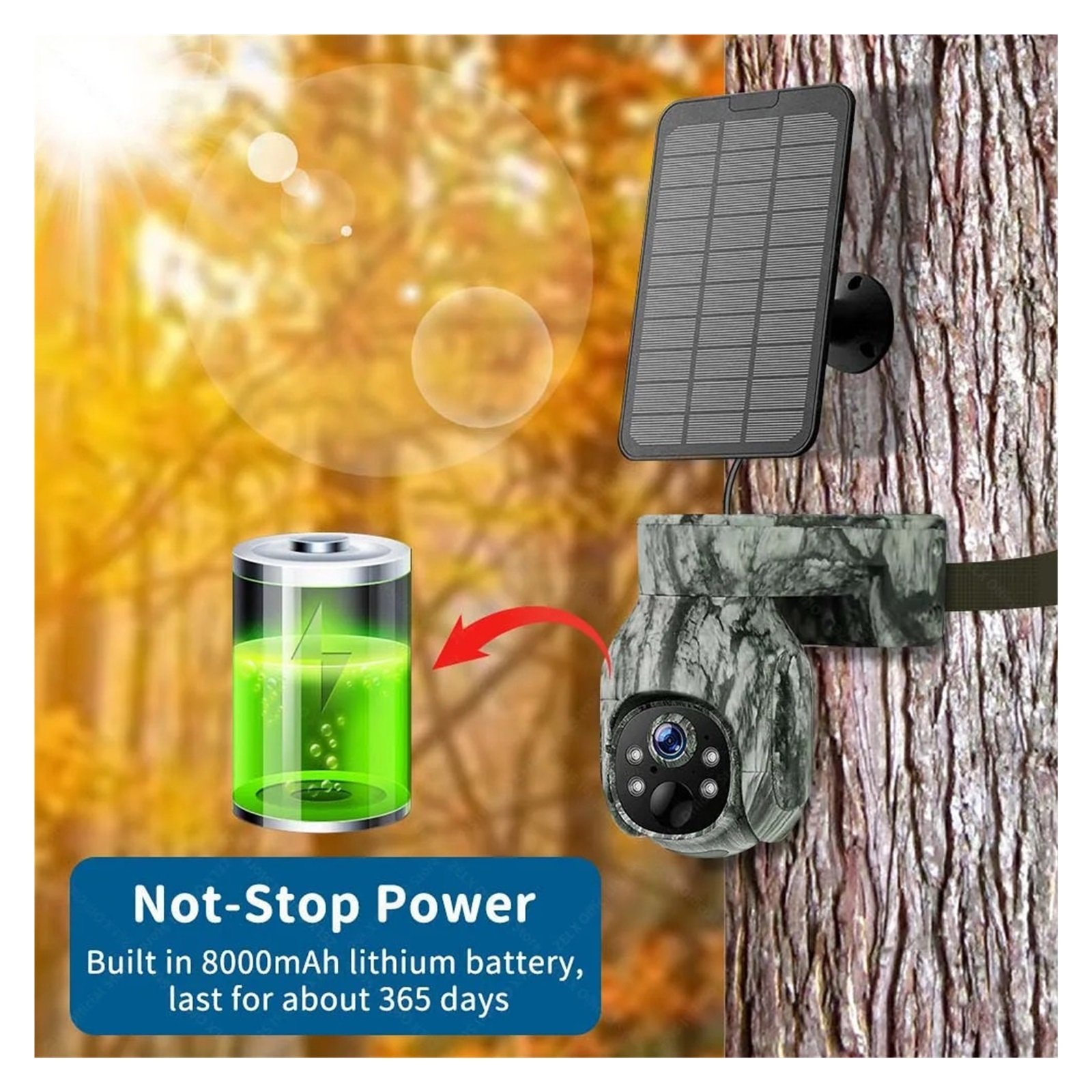 Senhuo 3 million wireless solar cells Wireless HD camouflage security IP camera PIR motion detection PTZ video surveillance CCTV