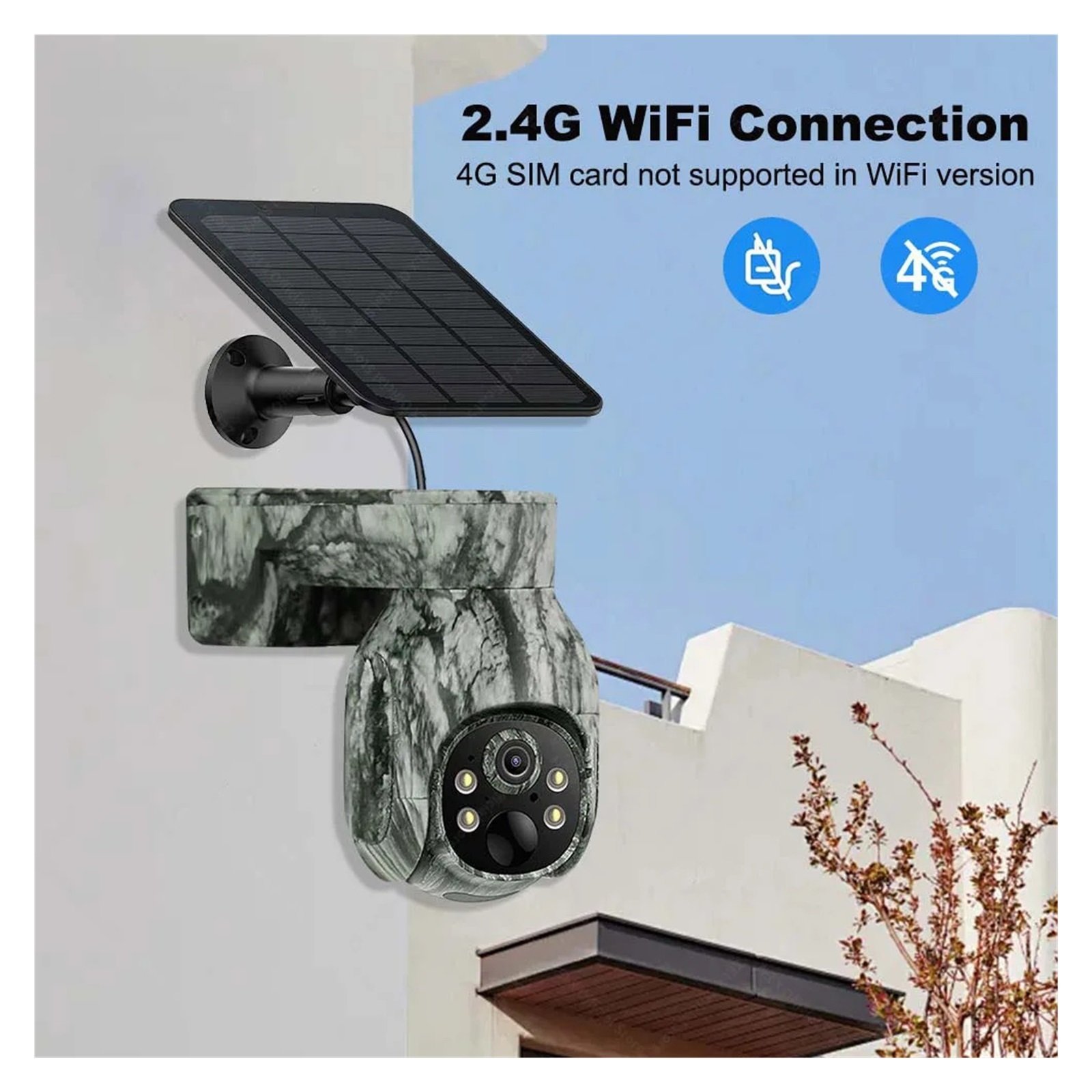 Senhuo 3 million wireless solar cells Wireless HD camouflage security IP camera PIR motion detection PTZ video surveillance CCTV