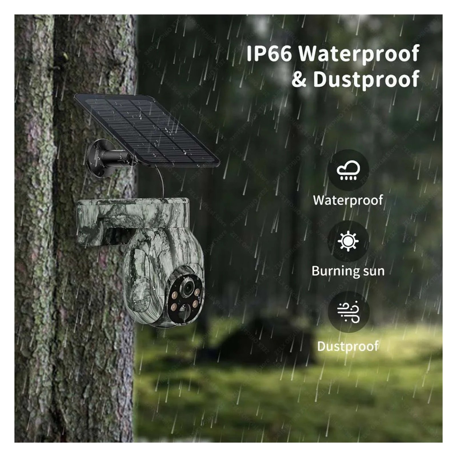 Senhuo 3 million wireless solar cells Wireless HD camouflage security IP camera PIR motion detection PTZ video surveillance CCTV