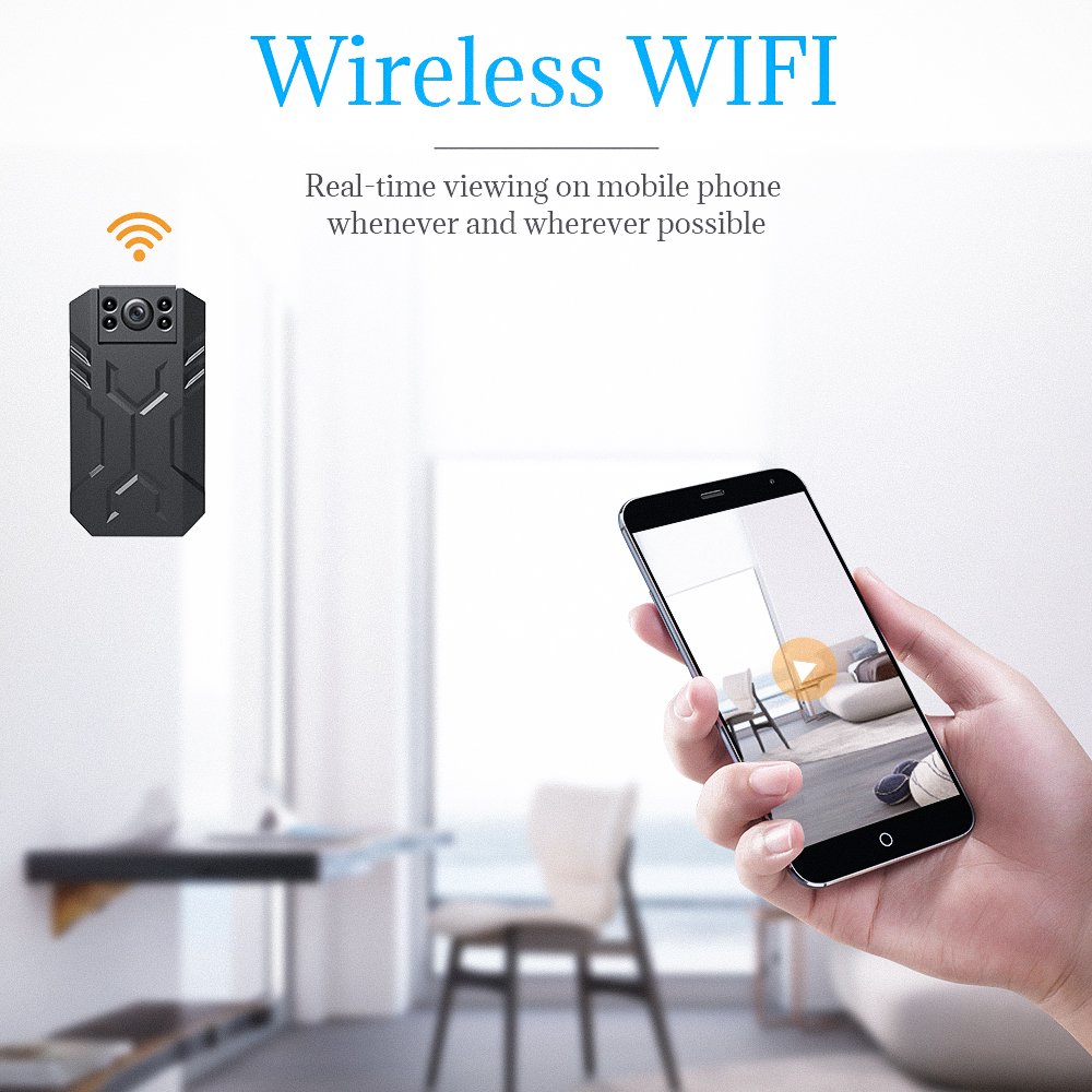 Infrared Night Vision Wireless Surveillance Cam Mobile APP Control 180 Degree Rotation Lens TF Card Recording Security Use