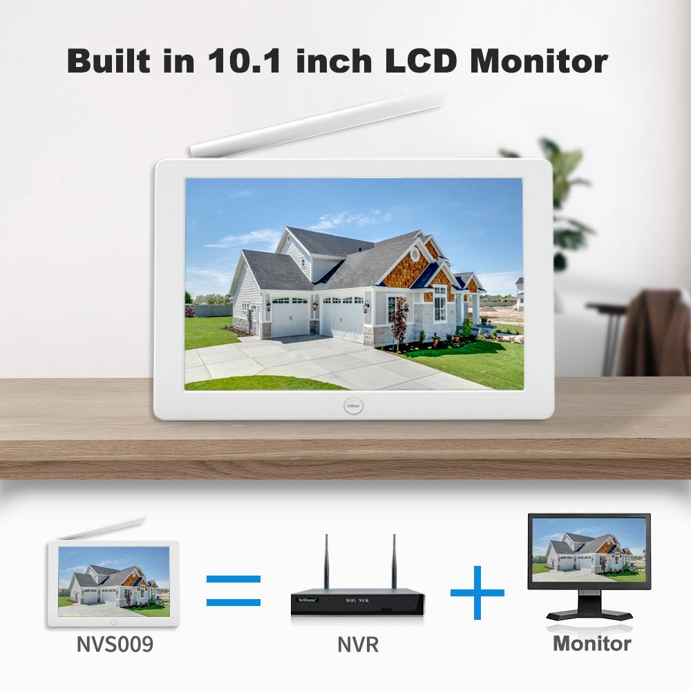 NVS009+4*IPC059 2MP Wireless NVR Kit 10.1 Inch Screen Outdoor Indoor WiFi Security System Surveillance Smart Camera intelligence