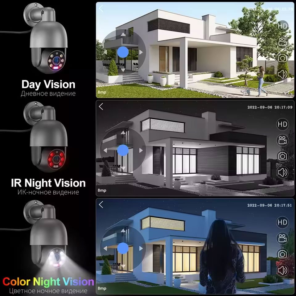 Professional 8MP IP CCTV Kit Ultra HD Cameras Weatherproof Two-Way Audio Remote Access Mobile App
