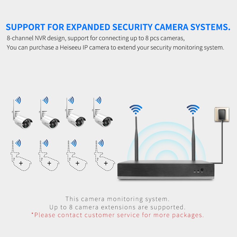 OEM Eseecloud IP66 Waterproof 3MP Wireless WIfi CCTV Security Bullet Camera System 4CH WiFi NVR Kit Video Surveillance System