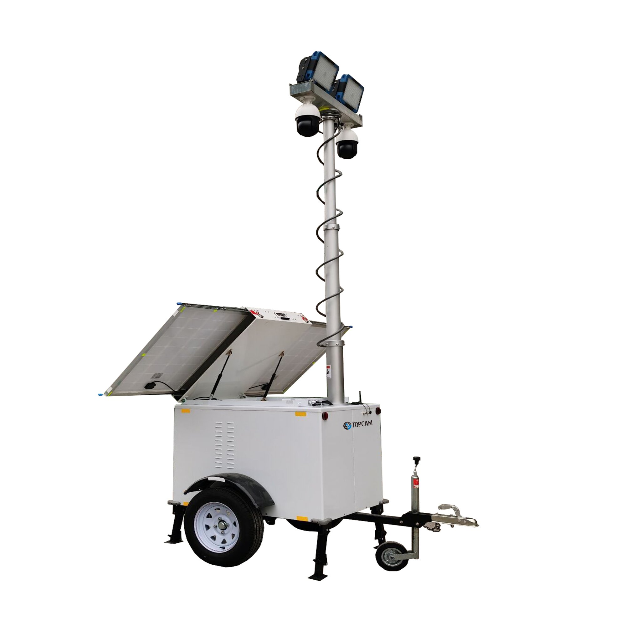 Mobile Surveillance Commanding System With Lights sentry video monitoring with 4G function solar power AI intelligent
