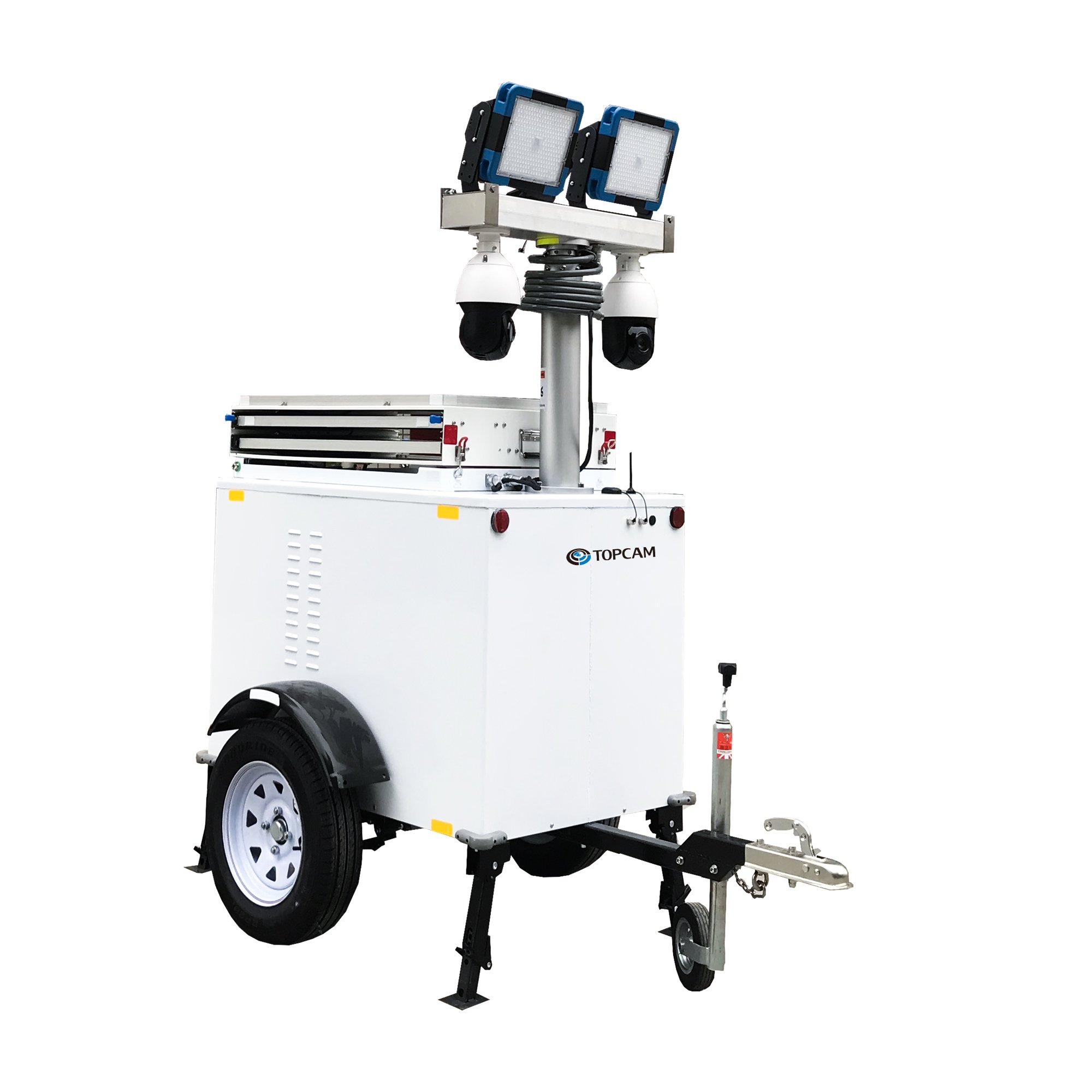 Mobile Surveillance Commanding System With Lights sentry video monitoring with 4G function solar power AI intelligent