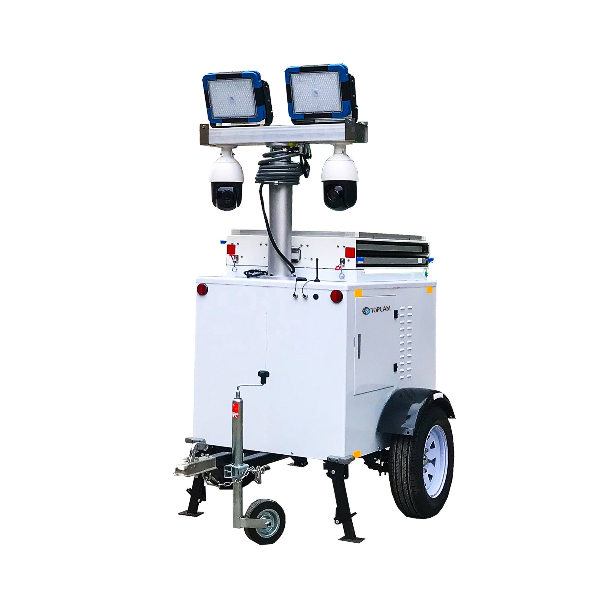 Mobile Surveillance Commanding System With Lights sentry video monitoring with 4G function solar power AI intelligent