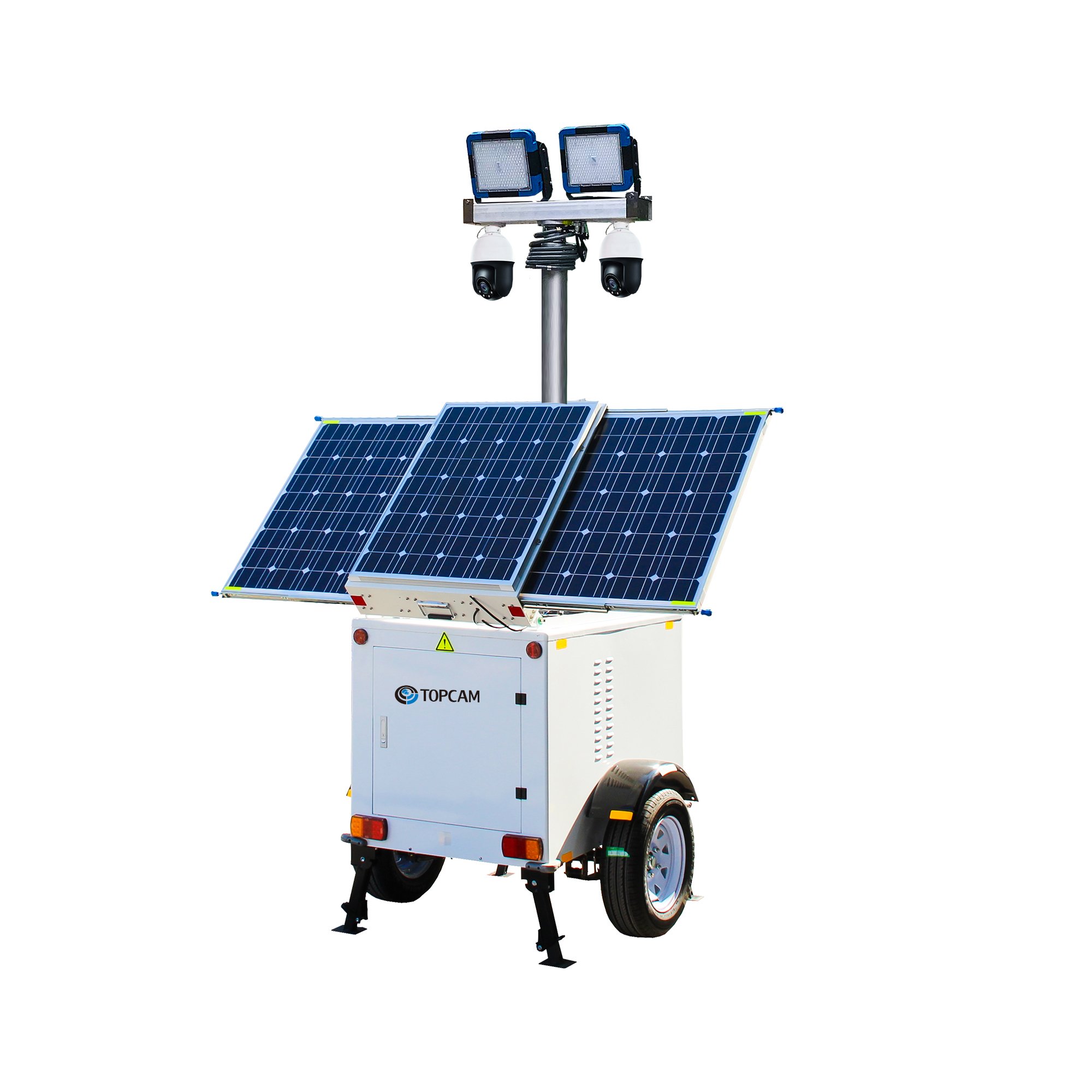 Mobile Surveillance Commanding System With Lights sentry video monitoring with 4G function solar power AI intelligent