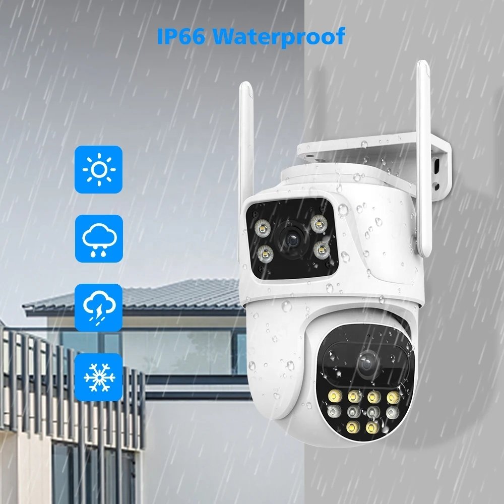 4CH/6CH/8CH Wireless PTZ WIFI Monitoring System 8MP Two Way Audio House Protection Video Wireless Security Camera System NVR Kit