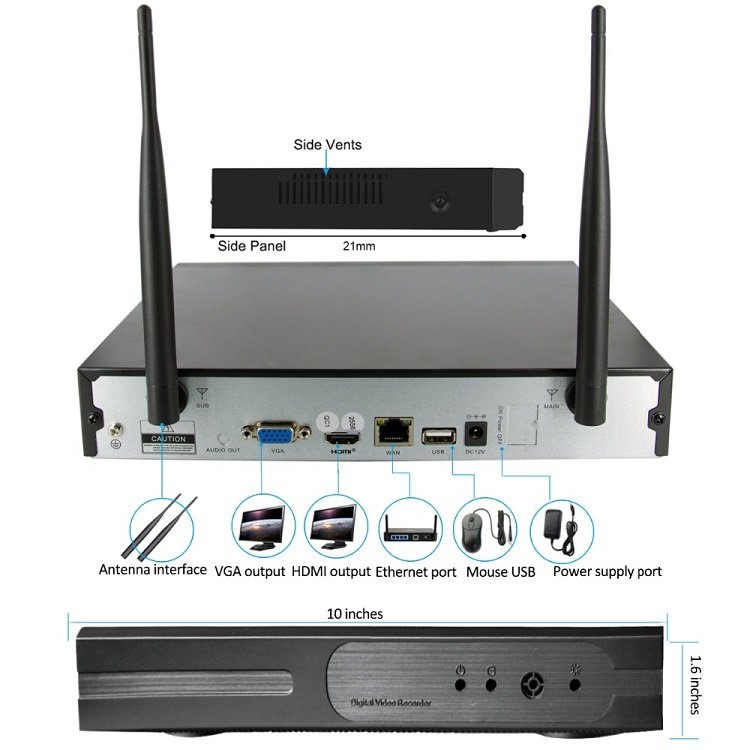 4CH 8CH Outdoor 1080p 8mp 5mp 3mp 2mp Wireless Security Set 4K NVR Kit Camera Video Surveillance CCTV Security Camera System