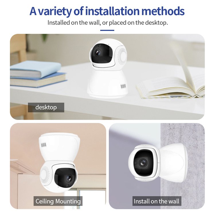 Video Camera 1080P Security Camera System with 5.0GHz WiFi 360 Degree Panoramic Wireless Home Surveillance Cameras