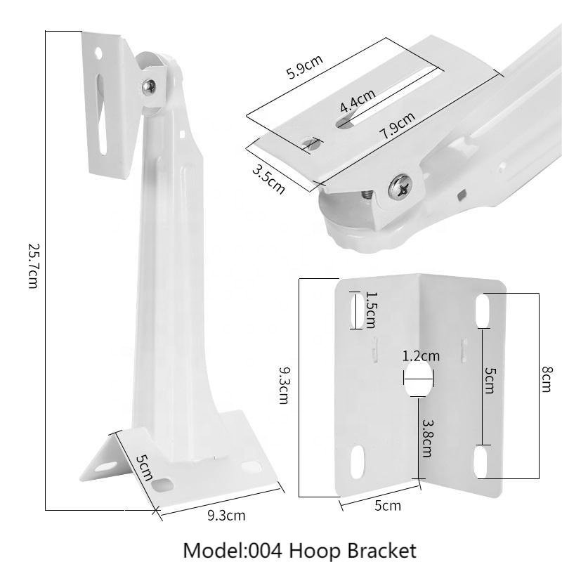 1High quality Thickened iron pole mount bracket and security CCTV camera iron bracket and mighty hoop bracket