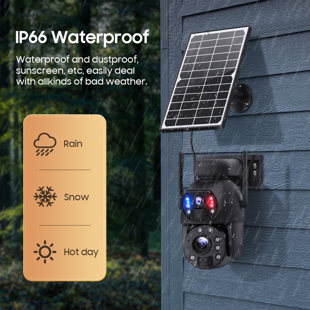 UBOX 20X ZOOM solar camera WIFI network camera full HD 6mp color night vision outdoor security surveillance home camera