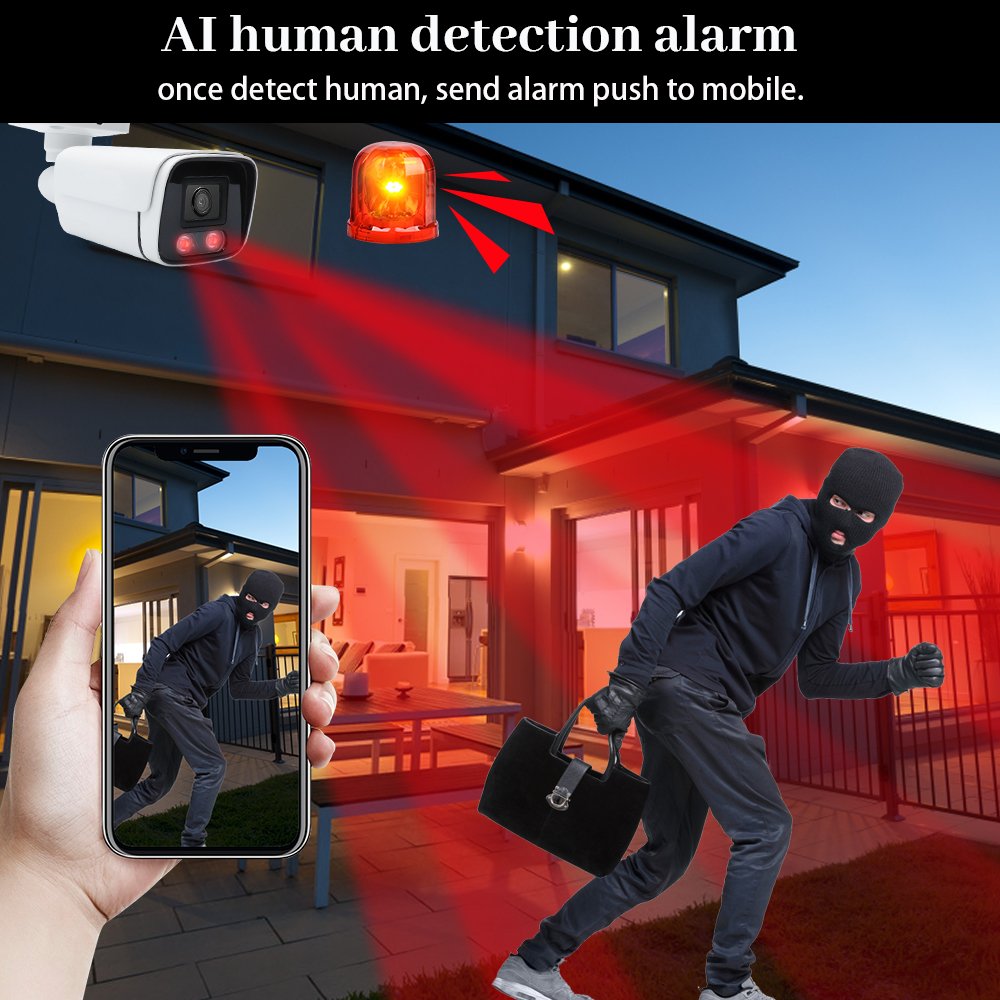 WESECUU Manufacturer 2MP 5MP 8MP 4K DVR AI Alarm Bullet Night Vision AHD TVI CVI CCTV Home Outdoor Security Surveillance Camera