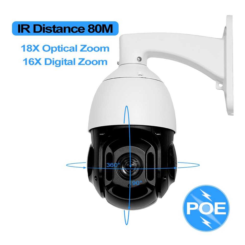 Promotion Limited 500pcs 5MP 20X PoE PTZ Surveillance Camera 100m IR Outdoor Auto Tracking High Speed Dome IP Network Camera