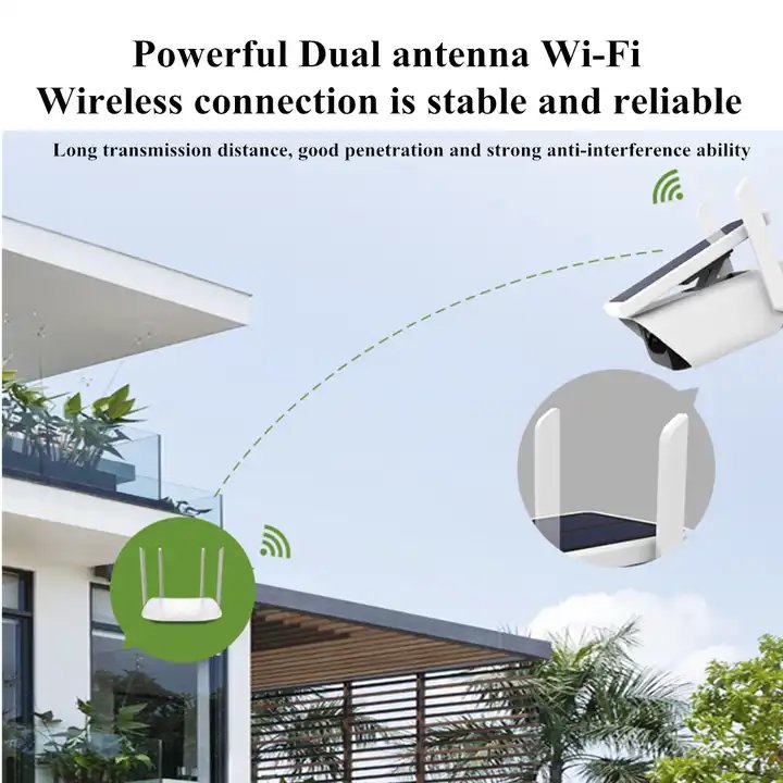 2024 4MP CCTV Wireless Network Security Camera Night Vision Intelligent Solar Rechargeable Outdoor Solar Battery Indoor/Outdoor