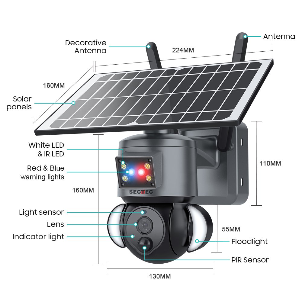 Trend Hot Sale Home Outdoor Network Camera 4MP Security System Wireless WIIFI 4G Solar Surveillance Camera