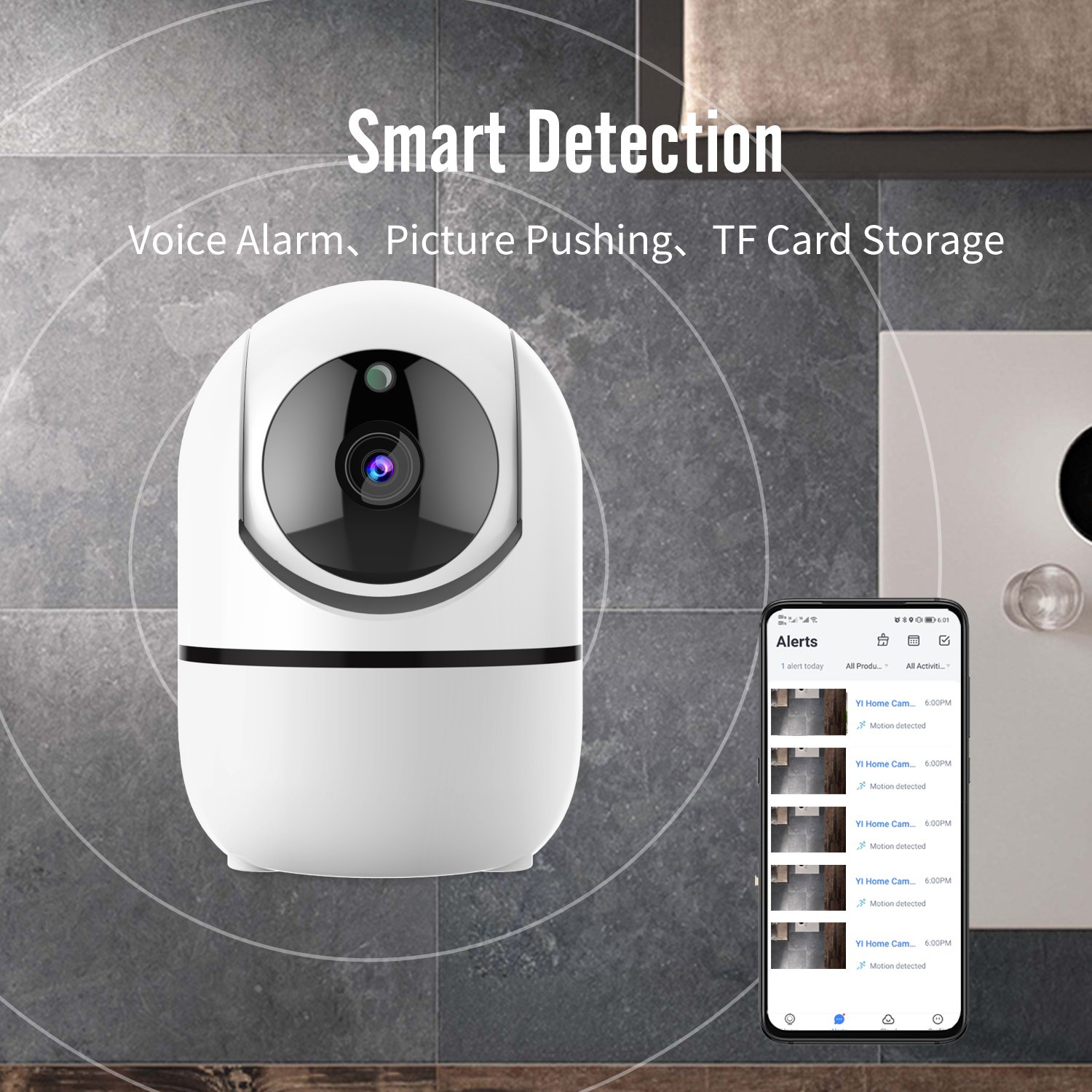 2.4G/5G Baby Monitor Indoor Surveillance Camera 1080P FHD Full Color Panoramic Auto Tracking Wireless Wifi Camera