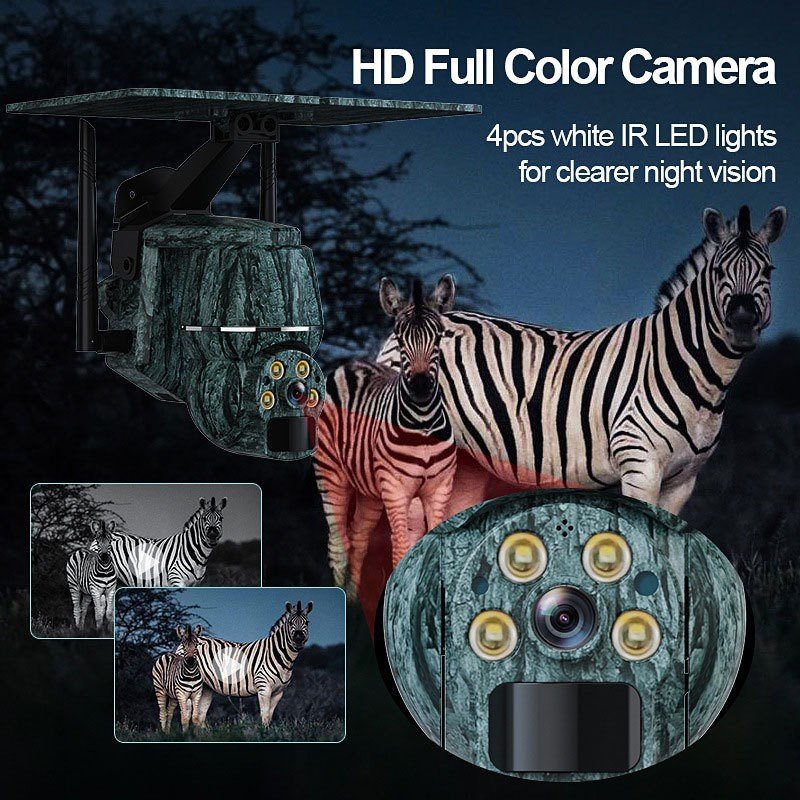 2024 Security 4g Solar CCTV Camera Wifi Camouflage Camera With Motion Detection Outdoor Wireless PTZ Night Vision Waterproof