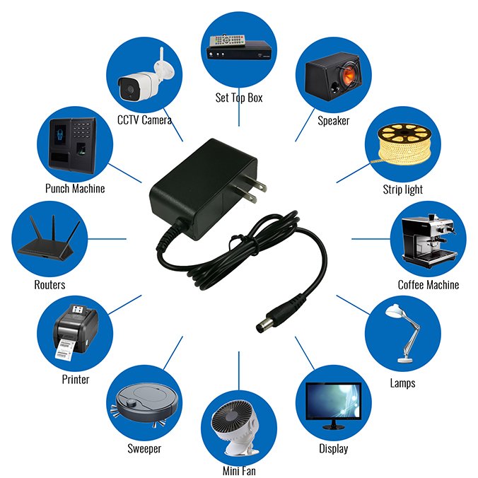 ETL listed 12v 1.5a power adapter 12 v 1a 2a 0.5a power supply ac 110v-240v input to dc output adaptor 18w for Router LED Camera