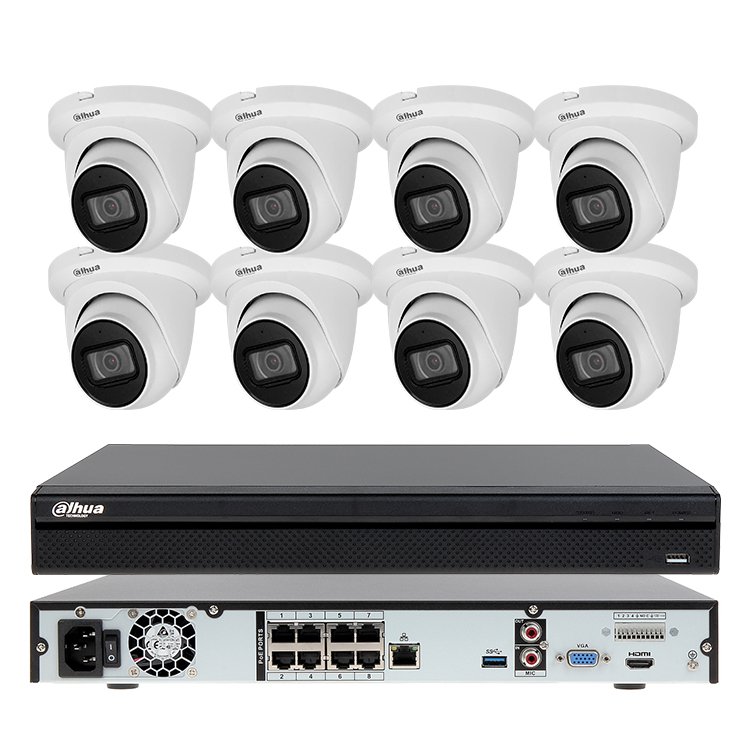 Dahua 16 channel cctv camera system 4k 8mp poe video pipe surveillance outdoor security camera system