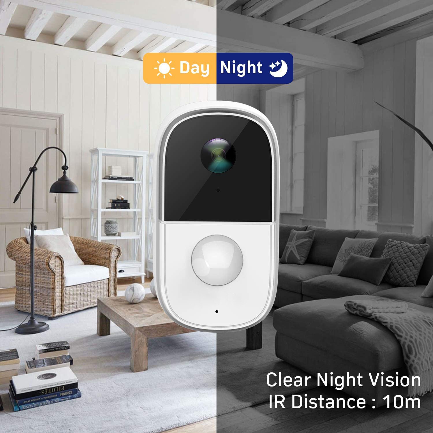 6400mAh Rechargeable Battery Powered Wifi Security Camera CCTV 1080P Video Surveillance Home IP Camera With Magnetic Wall Mount